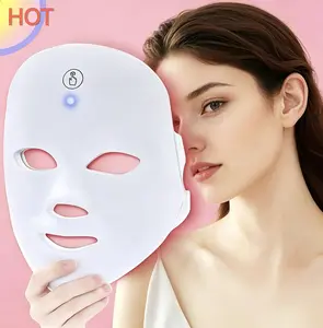 Photon Rejuvenation Mask 7-Color LED Light Beauty Appliance Portable Electric Facial Care Comfortable Skincare Mask Moisturizing Tool Silicone Suitable for Home Travel Gentle Facemask All Skin Types Hydrating Mask