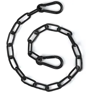 Gate Chain Lock, 20 Inch Stainless Steel Gate Link Chain Lock with Both-Ended Carabiners Chain Link Gate Latches for Outdoor Fences, Pet Cages, Horse Goat Cow Corral Supplies