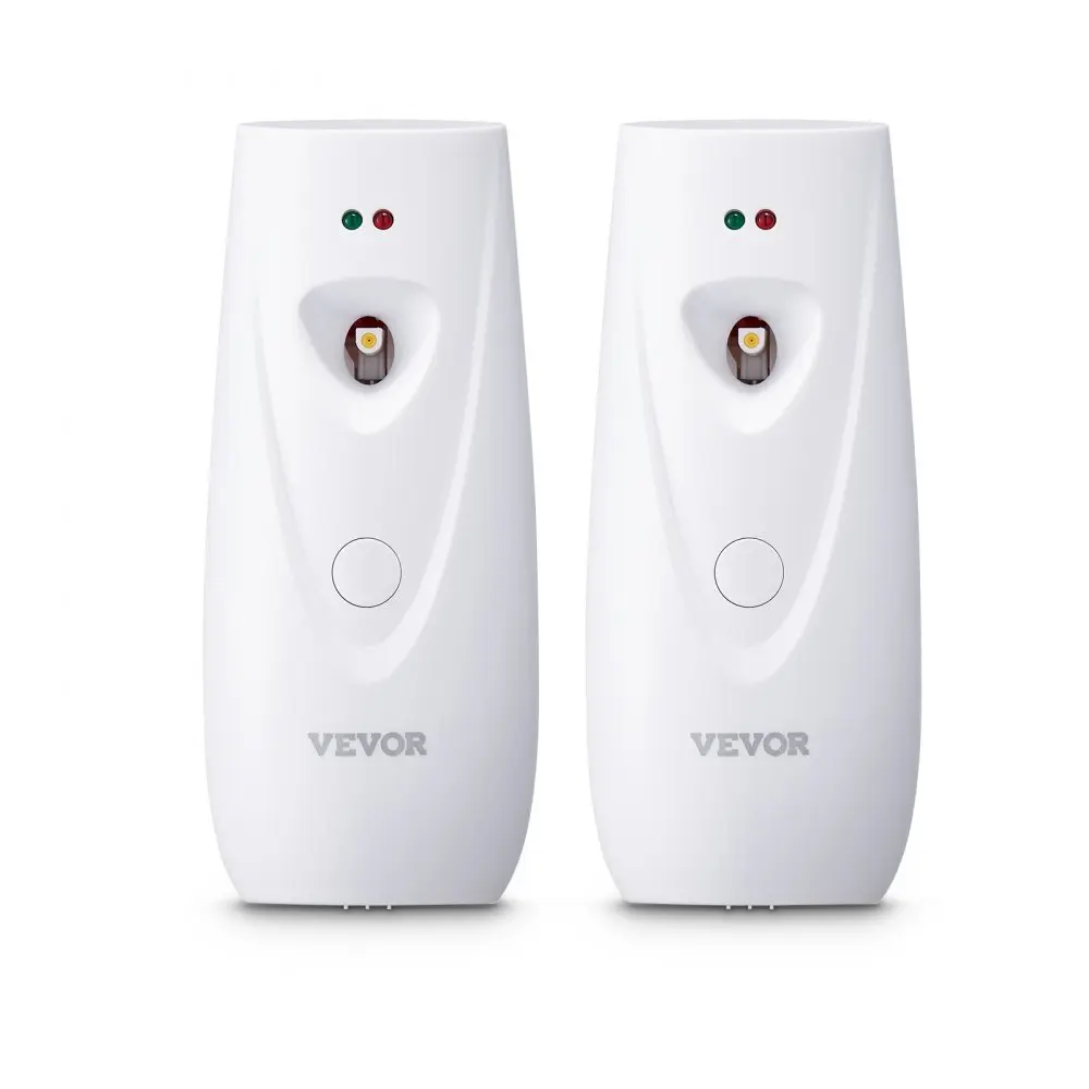 【summerfinds】VEVOR Automatic Air Freshener Spray Dispenser (2-Pack/4-Pack) - Wall Mounted/Free Standing, Battery Operated, Multiple Time Settings, Burst Scent Diffuser, Household Items, Bathroom Gadget, White for Home Offices