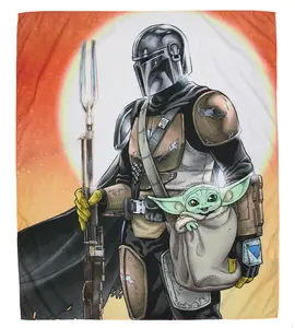 Star Wars The Mandalorian and Grogu Pop Art Tapestry for Bedroom Wall Hanging for Living Room Dorm Home Decor 40"x34"