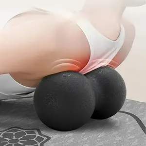 Fitness massage ball, double-long-handle tennis and trigger point massage tool for deep tissue, back, spine, and shoulders, relax muscles, aid recovery, and relieve tension, suitable for home use and travel, Relaxation Aid