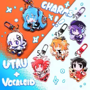 UTAU & Vocaloid GRADIENT Acrylic Keychains !! Adachi Rei, Teto, Defoko, Momone Momo, Miku, + More!, 2 side different expression
