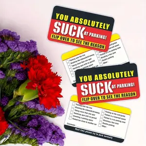 Funny Parking Ticket Prank Cards Set, Ideal Gift for Adults & Humorous Practical Jokes, Perfect for Holiday Season Fun, Puns