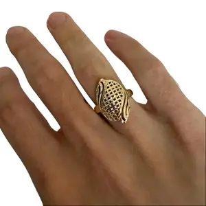 Amtiari Cuban Style Ring – Water Resistant, Daily Use, High-Quality 14K Gold Plated, Lightweight