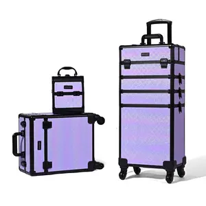 Byootique 3-Piece Makeup Train Cases Cosmetic Organizer Kit
