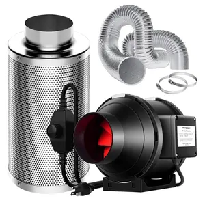 VIVOSUN Ventilation Kit Inline Duct Fan with Variable Speed Controller and Carbon Filter Odor Control System