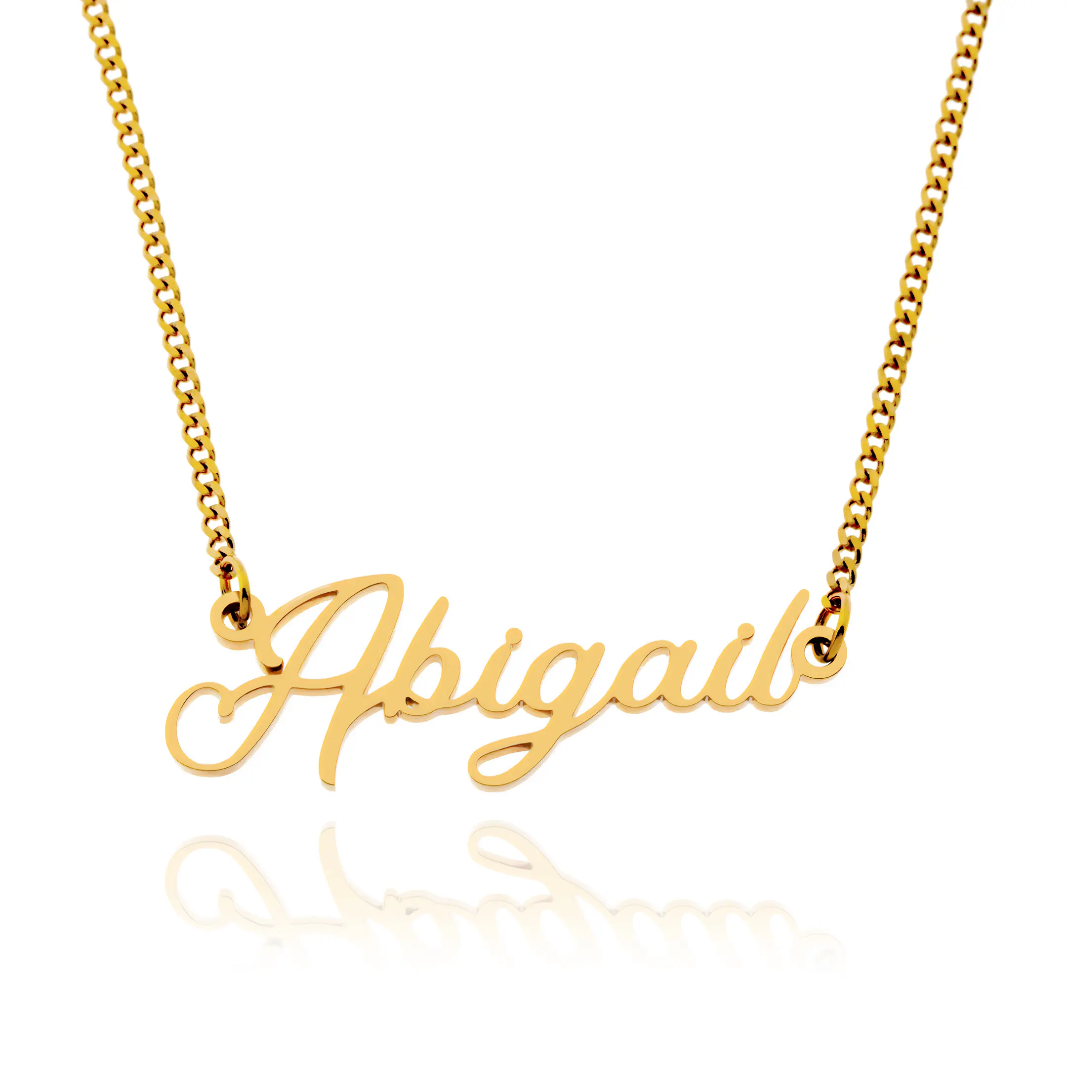 Name Necklace in 18K Gold Plating by Dainty & Ice • Custom Name Necklace in Elegant Script Font • Personalized Jewelry Gift for Mom, Daughter, Women & Girls