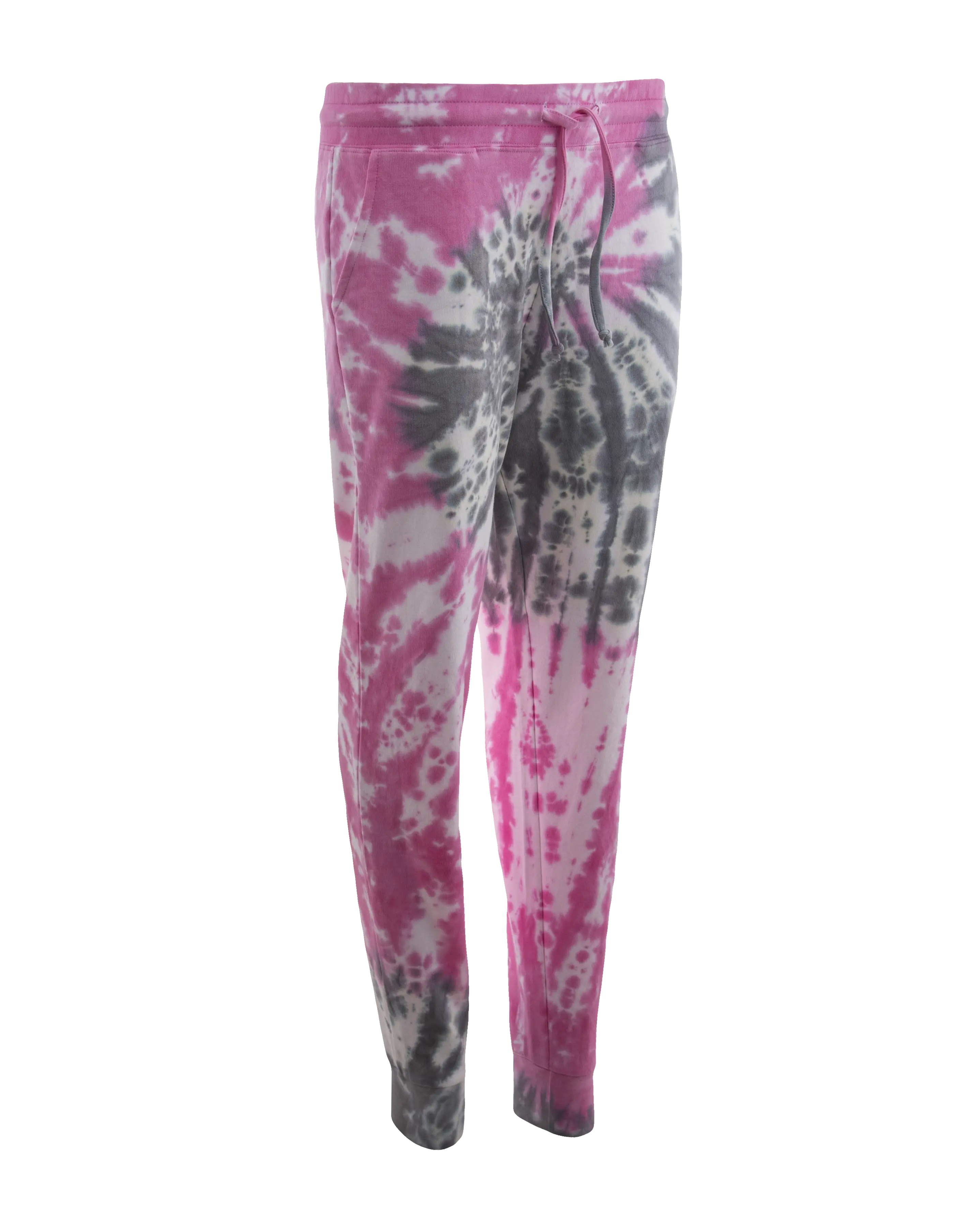 Modal Tye Dye Pants in Neon Pink / Grey