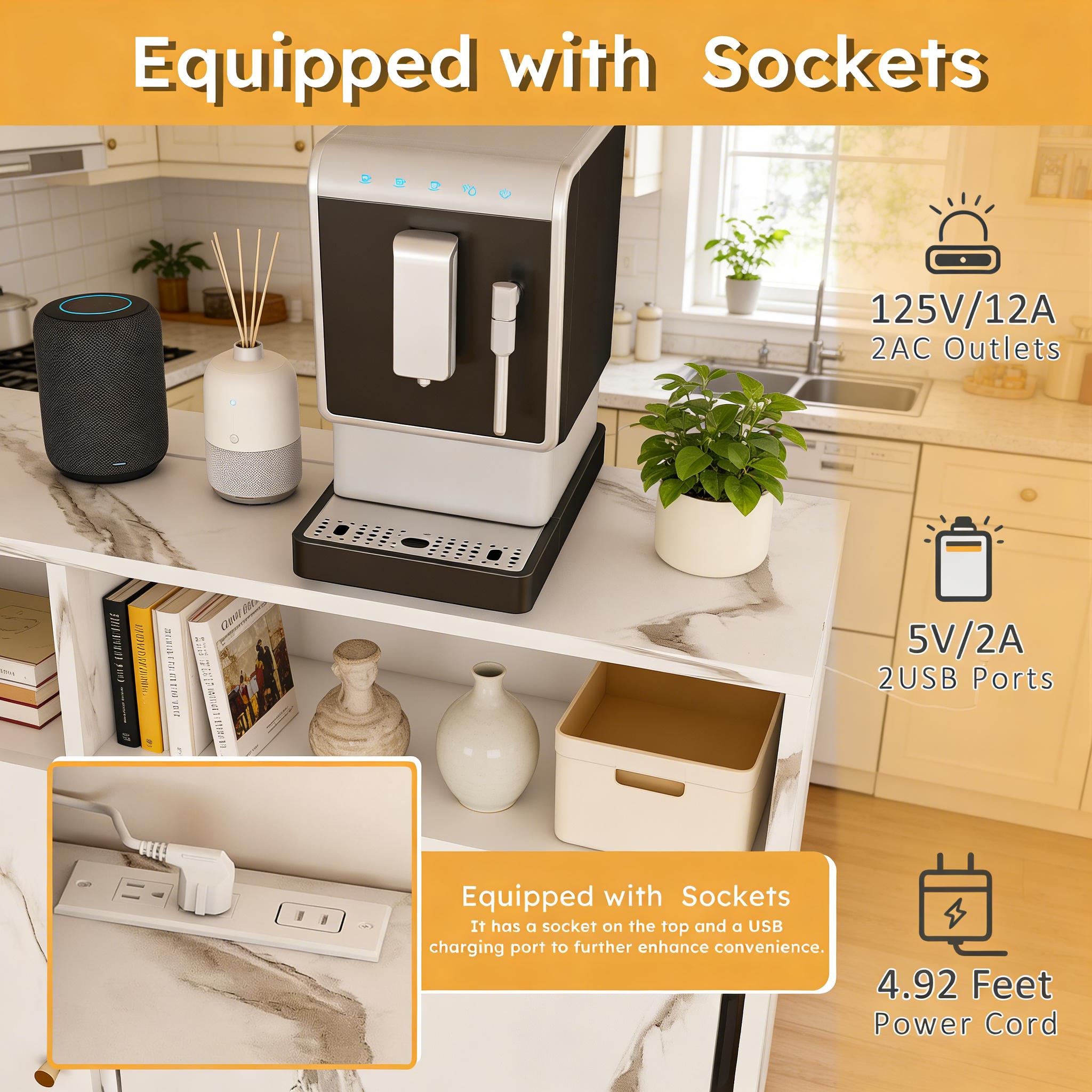 Multifunctional Folding Dining Table with Wall-Mounted Sideboard & Storage for Small Apartments - Space-Saving Foldable Desk & Table, White, 4-in-1 Power Outlet + USB, Silent Wheels, Locking Mechanism, Eco-Friendly, Apartment Essentials