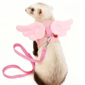Ferret Angel Leash Vest Style Chest Harness Walking Harness Pet Ferret Mongoose Outdoor Walk Lead, Comfortable and Secure Pet Leash for Ferrets