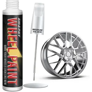 Medium  Rim Touch Up , Wheel Scratch Repair Touch Up  Pen, Repair Curb Rash, , and Scuffs on Wheels Quickly and Easily, Universal Color Medium  Wheel