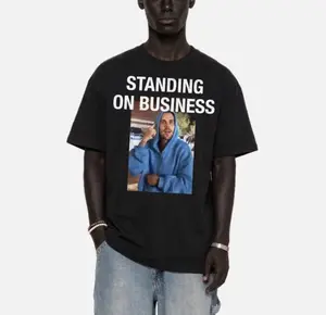 Standing On Business Graphic T-Shirt, Vintage Y2K Streetwear Tee, Bold Attitude Quote Shirt, Trendy Unisex Style Top