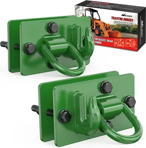 Nilight 2PCS Tractor Bucket Hooks with Tie Down Ring, Grade 70 Grade Forged Steel Bolt-On Grab Hook with Back Plates for Tractor Bucket RV UTV Truck MBS 15000 lbs, Green Vehicle Tire