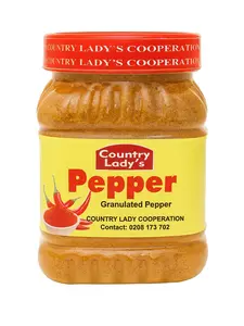 Country Lady's Granulated Pepper - Premium Quality Ghanaian Spice for Cooking, Seasoning, Grilling & Sauces - Natural Flavorful Heat
