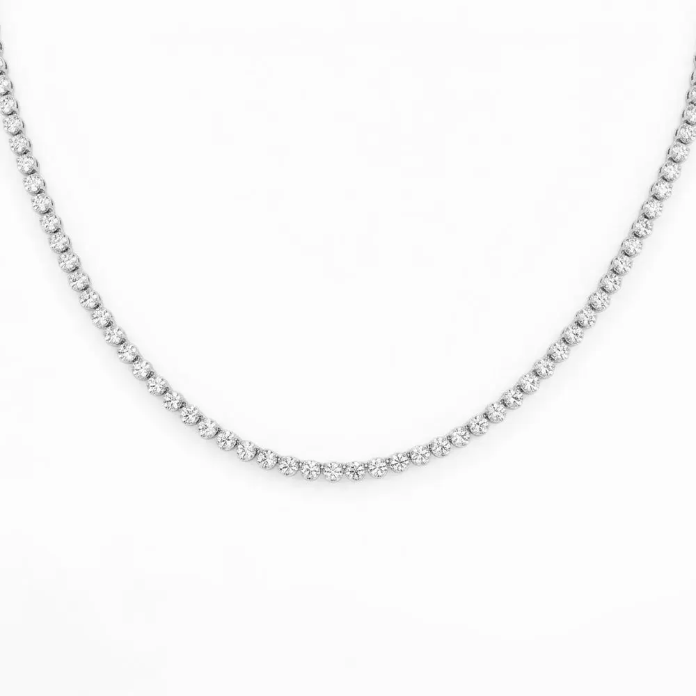 5.00ct 14K White Gold Lab Grown Diamond Necklace 16"