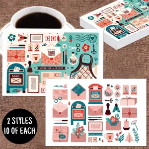 20pcs Love mail postcard,unique Everyday gift for family & friends, congratulate, birthday thank you, positive affirmation, Unusual items