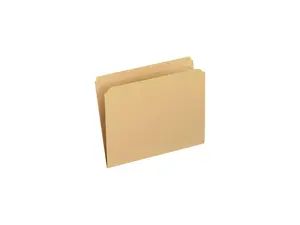 Pendaflex Two-Ply Dark Kraft File Folders, Straight Cut, Top Tab, Letter, Brown, 100/Box