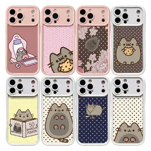 Cute Pusheens Ice Cream Phone Case For iPhone 17 Promax 16 15 14 13 12 11 Plus Pro Max 17Air and Samsung S26 S25 S24 S23 S22 S21 FE Plus Ultra - Anti Drop Full Perfect Aesthetic Printed Soft TPU Case