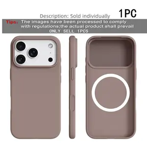 1 piece BASE MORE COVER ultra-thin magnetic liquid silicone Protective iPhone Cellphone case, Accessories, Soft touch, soft edge wrapping, matte soft shell case, Skin-friendly texture, Suitable for Apple iPhone 17 Pro Max/16/15/14/13 P