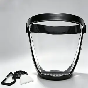 kitchen supplies,Full-Face Protective Shield with Protective Mask, Adjustable Transparent PC Plastic Visor, Anti Fog HD Lens for Clear Long Lasting Vision, Easy Drawstring Closure, Ideal Gear for Work and Outdoor Sports, Great Pick for 618 Shopping Season