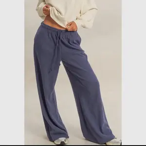 Soft Ribbed Wide Leg Low Rise Sweatpants Women's Comfy Casual Minimalist Drawstring Waist Adjustable Breathable Lightweight Crop Flowy Matching Oversized Lounge Pants Womenswear Bottom Womenswear Bottom Everyday Style