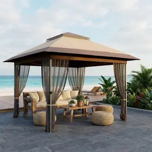 🏕️ 12x12 ft Pop-Up Gazebo with Mesh Netting – 144 Sq.Ft Outdoor Canopy Tent – Perfect Shade for Camping, Lawn or Backyard! ☀️