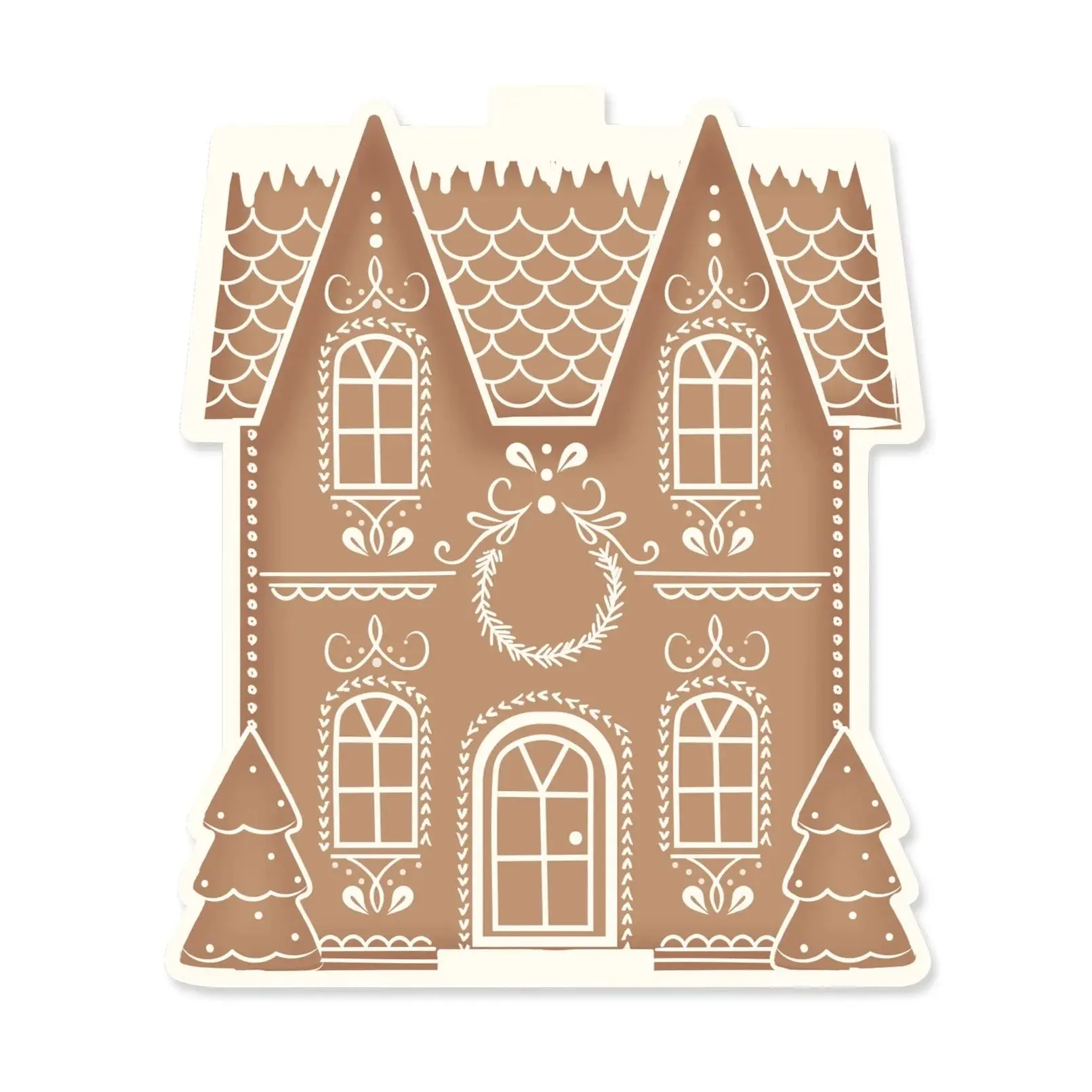 GINGERBREAD MANSION BAMBOO TRAY