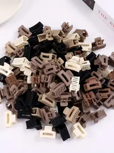 30pcs Women's Mixed Color Small Square Hair Clips, Simple Cute Style, Suitable for Various Hairstyles, Daily Casual Wear, Hawaiian Accessory, Tropical Hair Accessories, Hair Claws