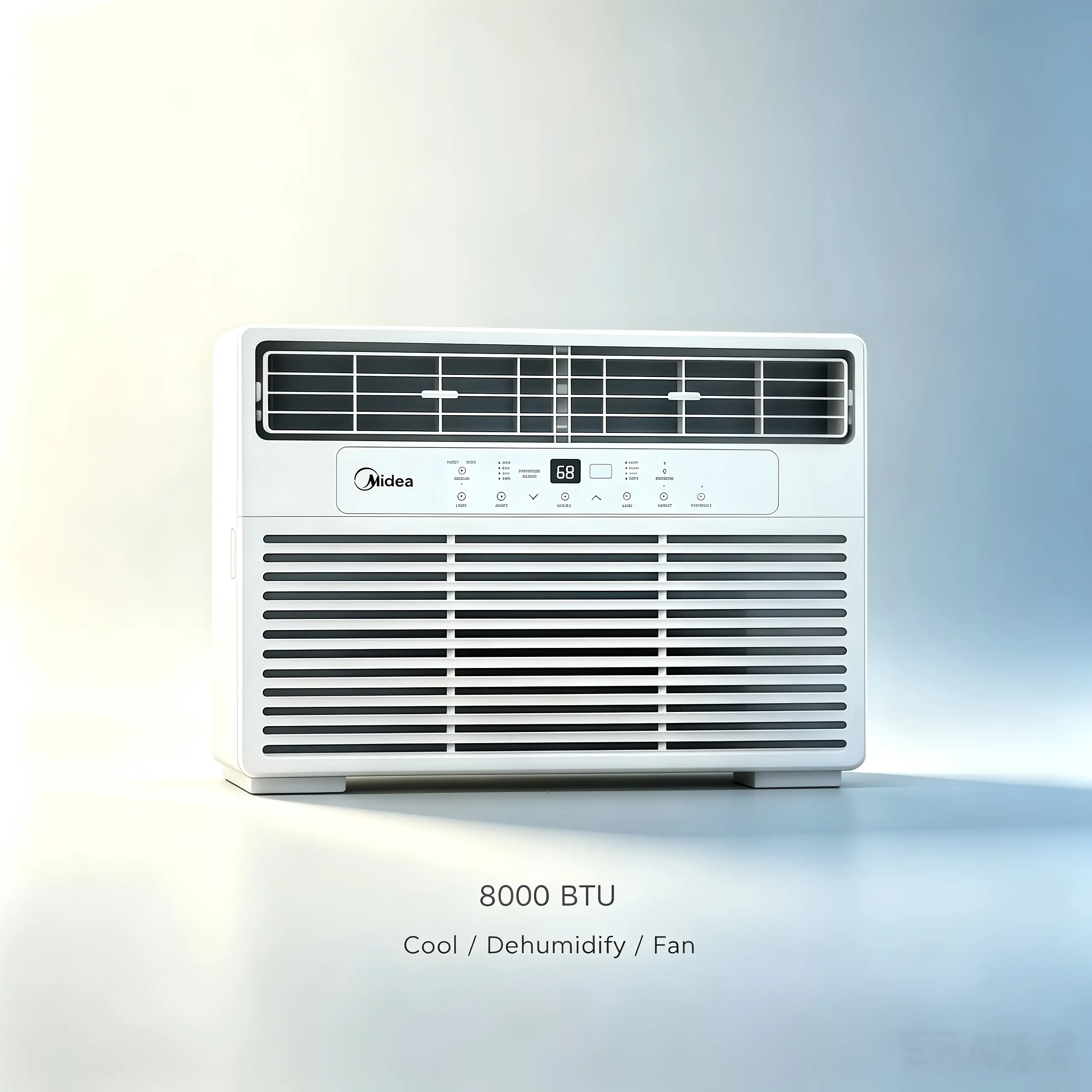 Midea 8000 BTU Compact Smart Window Air Conditioner (Like New) - 115V Plug, 3-in-1 Cooling/Dehumidifier/Fan, Fits 23-36", Cools Up to 350 Sq.Ft, ComfortSense Remote, Smart App & Voice Control, Energy-Saving White for Bedroom