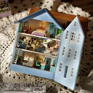 3D Stereoscopic Miniature House Building Kit Assembly Toy, 3D House Building Model, House Building Toy, DIY Building Model, Perfect Gift for Teenager & Adults