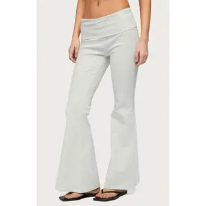 Edikted Women's Petite Naomi Foldover Flared Leggings