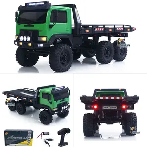 1/18 Remote Control Flatbed Truck 6*6 Electric RC Off Road Vehicle Model Metal Chassis Gear Light System Flysky Radio No Sounds