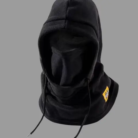 Unisex Warm Fleece Face Mask Scarf Hat Set Balaclava Headwear, Windproof Ear Protection, Fashionable Multi-Functional Cap for Fall & Winter