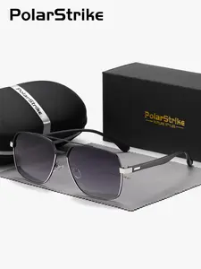 Unisex Simple Style Square Aviator Frame Polarized Sunglasses, Trendy Casual Uv400 Sunglasses for Everyday Use, Fashion Accessories for Outdoor Activities