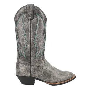 Justin Boots Womens Calimero Round Toe  Casual Boots Mid Calf Low Heel 1-2" - Grey