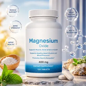 Magnesium 400mg [High Potency] Supplement – Magnesium Oxide for Immune Support, Muscle Recovery, Leg Cramps and Relaxation 120 Tablets
