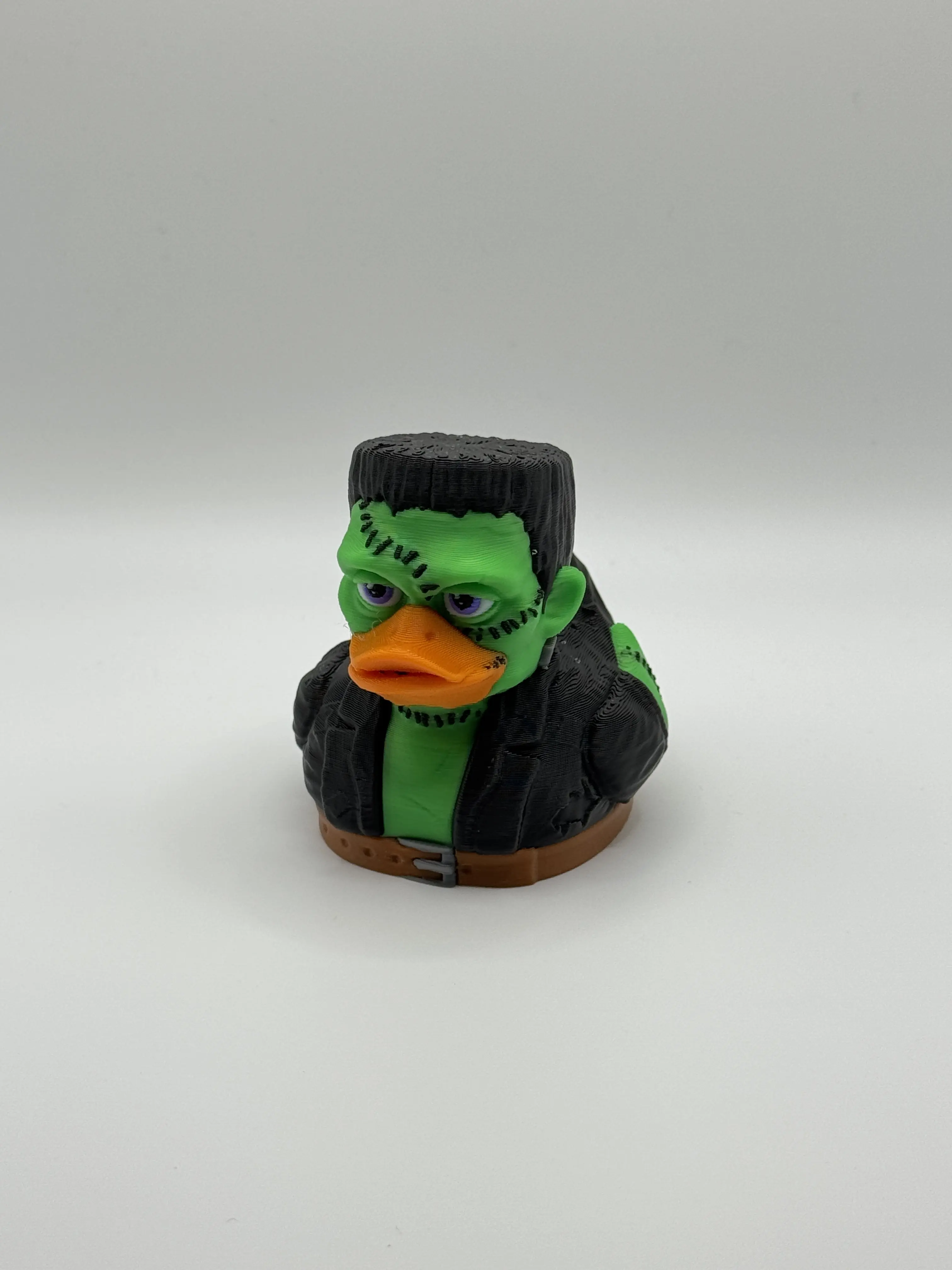 Franken-Duck “Quacken-stein” – 3D Printed Hard Plastic – Green Monster Rubber Duck – Spooky Collectible Mini 2.5" Gift