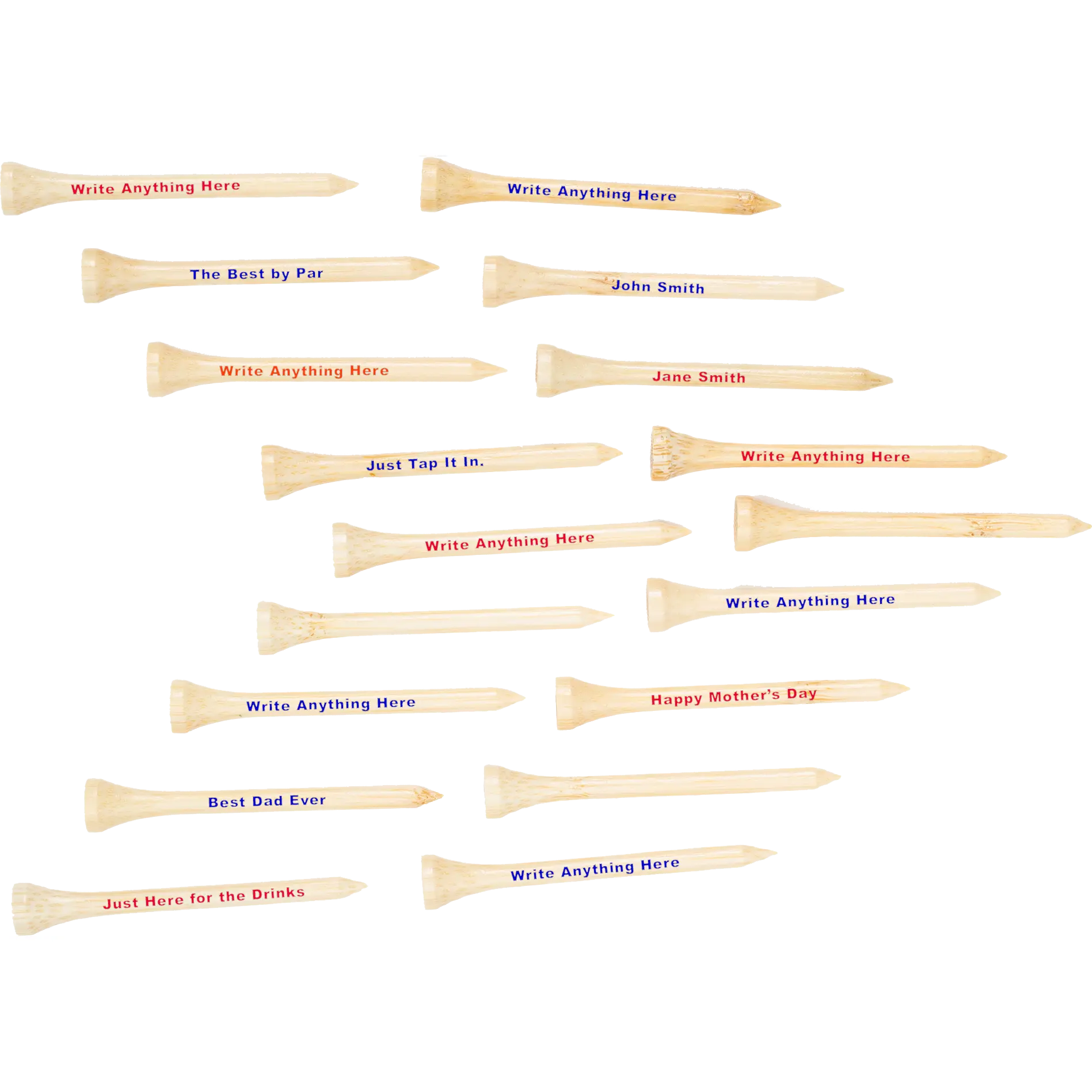 Custom 2 3/4" Golf Tees - 18 Pack