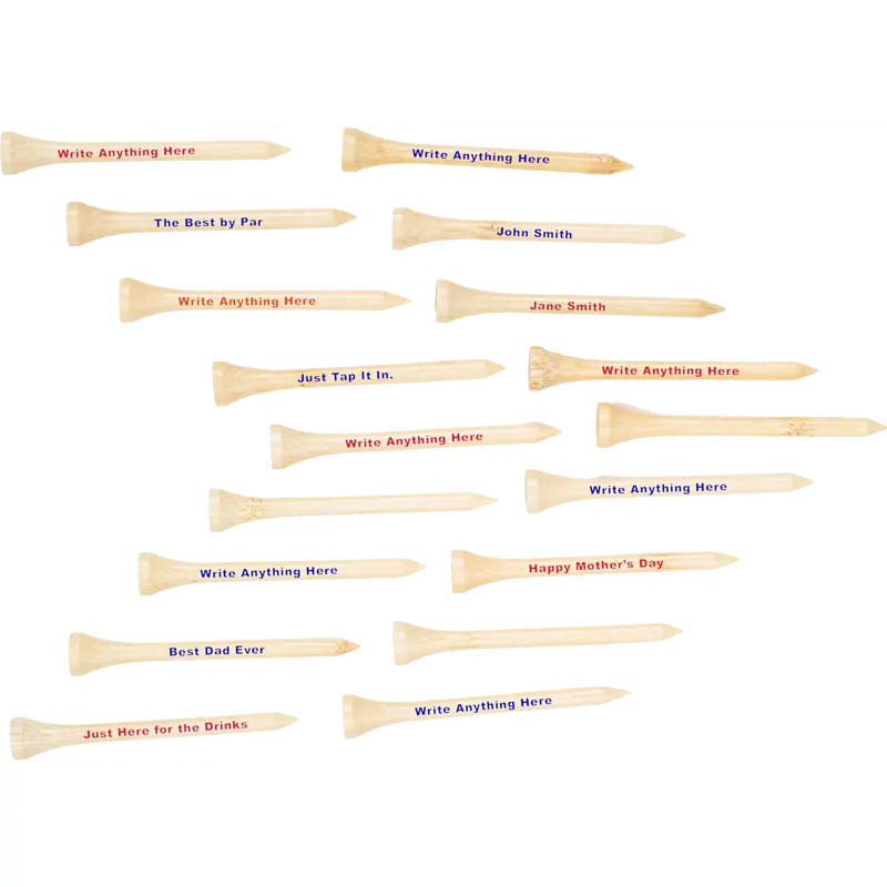 Custom 2 3/4" Golf Tees - 18 Pack, Golf Gear with Firm Tee Design for Less Friction, Firm Tee, Less Friction