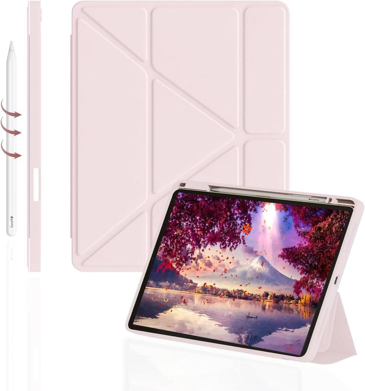 TechGuard iPad Air 11 Inch Case(Not iPad 10 and 11) for 7th/6th/5th/4th Gen, Auto Sleep/Wake Tri-Fold Stand, Soft TPU Protection, Magnetic Closure, Shockproof Tablet Casing with Pen Holder