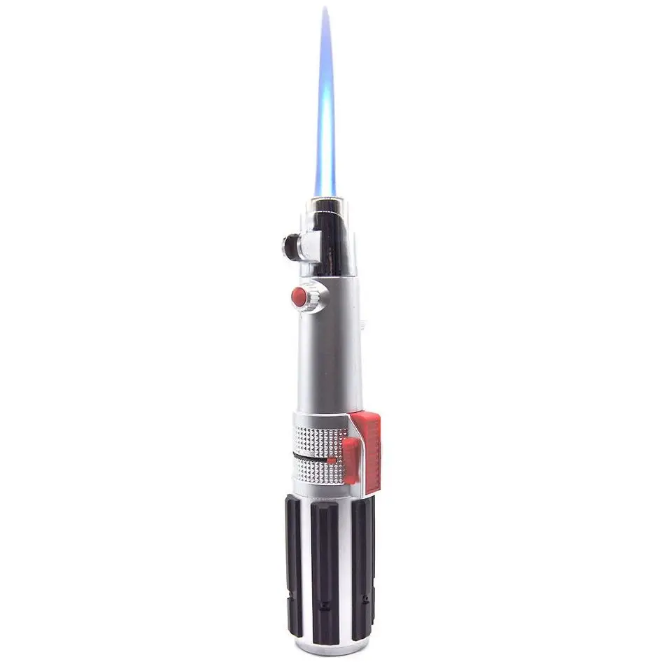The Chosen One Lightsaber Gift Torch Lighter for Husbands Dads and Boyfriends Iconic Design Adjustable Flame Butane Not Included Fans Movie Gadget