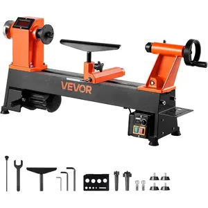 VEVOR 1.5 HP Wood Lathe, 16x 40 in Wood Lathe Machine with 0 to 3200 RPM Variable Speed Brushless DC Motor Cast Iron Body Tool Rest for Medium to Large Projects WoodworkingVEVOR Super Brand Day