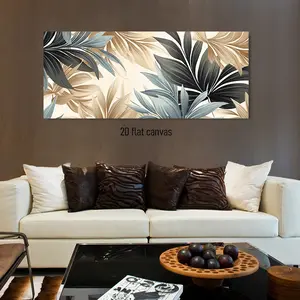 1Pcs Modern Minimalist Tropical Plant Leaf Canvas Painting Unframed Wall Art for Living Room Bedroom Home Decor Background Wall Mural Wall Art