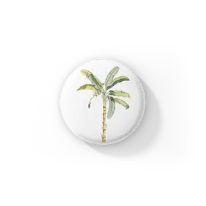Banana Tree Pin Back Button, Magnet, Keychain