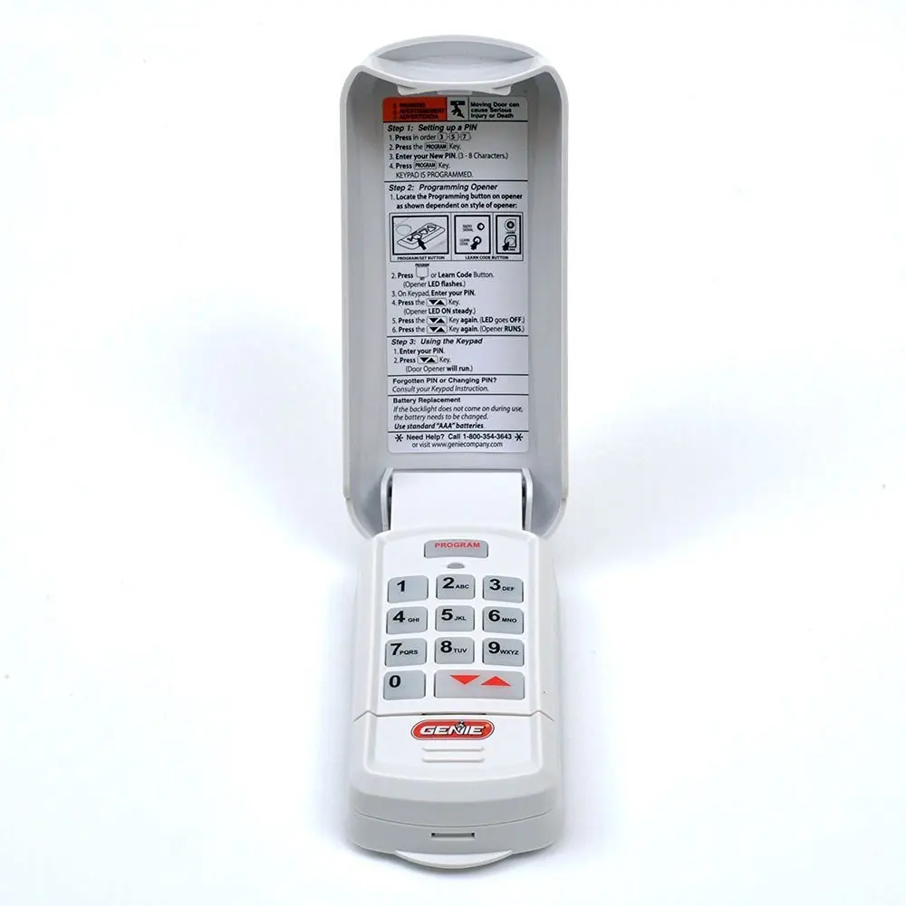 Genie GK Wireless Keyless Entry Pad 37224R - Garage Wireless Keypad with Batteries, Replaceable Batteries, Programming Instructions Included