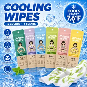 Fruity Scent Cooling Wipes, Towel for Hot Weather, Cooling Neck Wraps, Ice Towel, Instant & Long-Lasting Cooling for Outdoor Performance, Large Cooling Body Wipe, Must Have for Summer Travel, Running,Gym , Camping Gardening & Daily Use