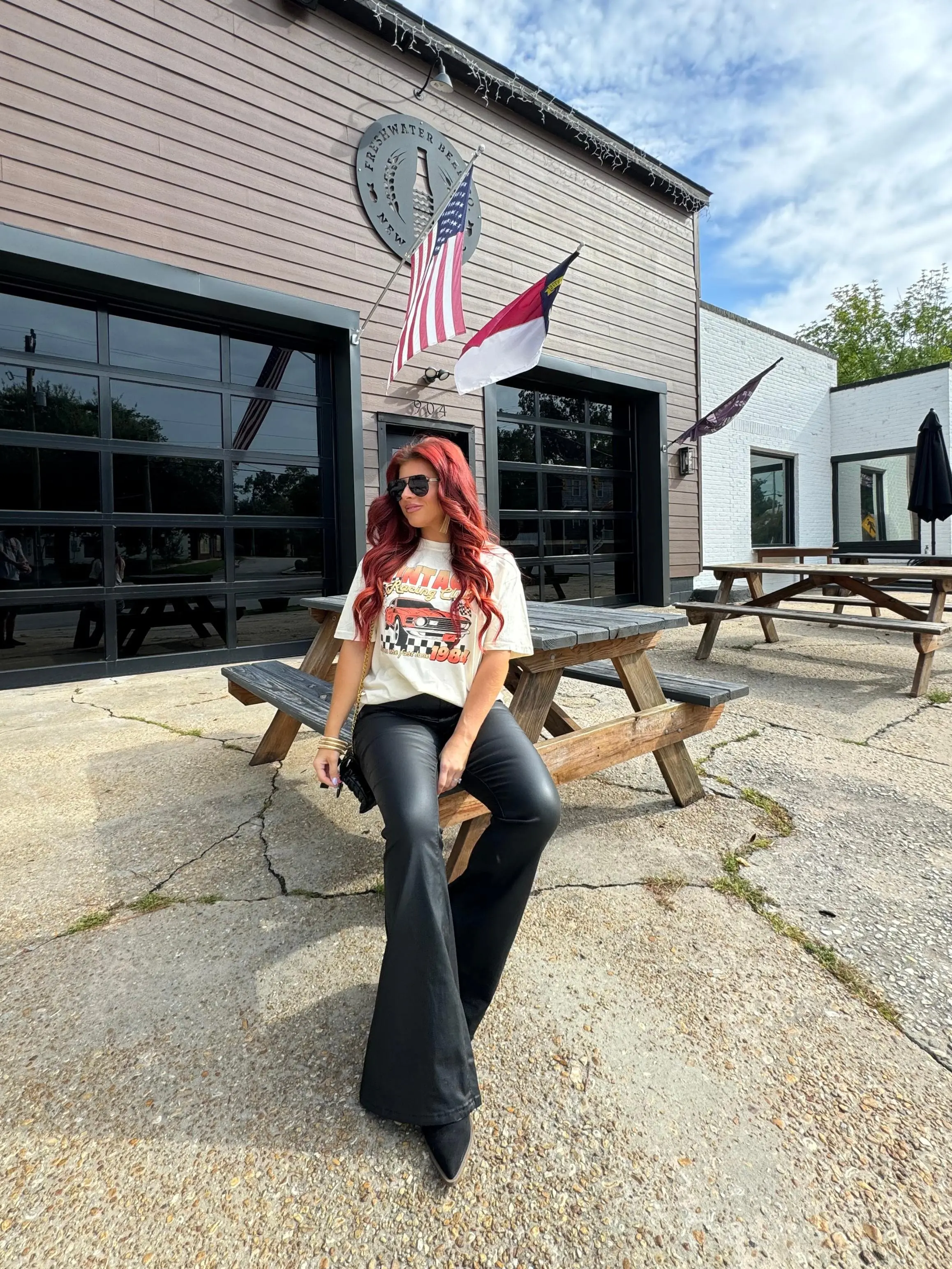 Leather Blakely Flares