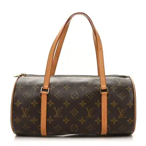 Pre-owned Louis Vuitton PVC Shoulder Bags Monogram Ebene Papillon 26 4000025547753