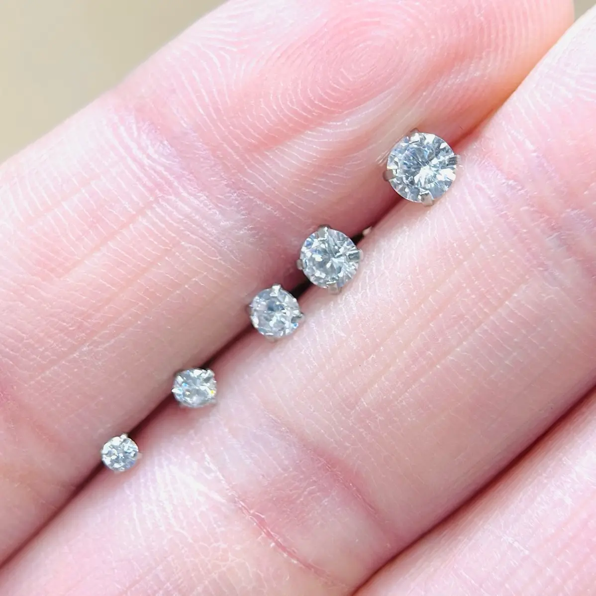 L Bend Type Nose Piercing Stud - Multiple Size Gem Top - L Shape Nose Stud L Shaped Nose Studs Nose Rings L Shaped