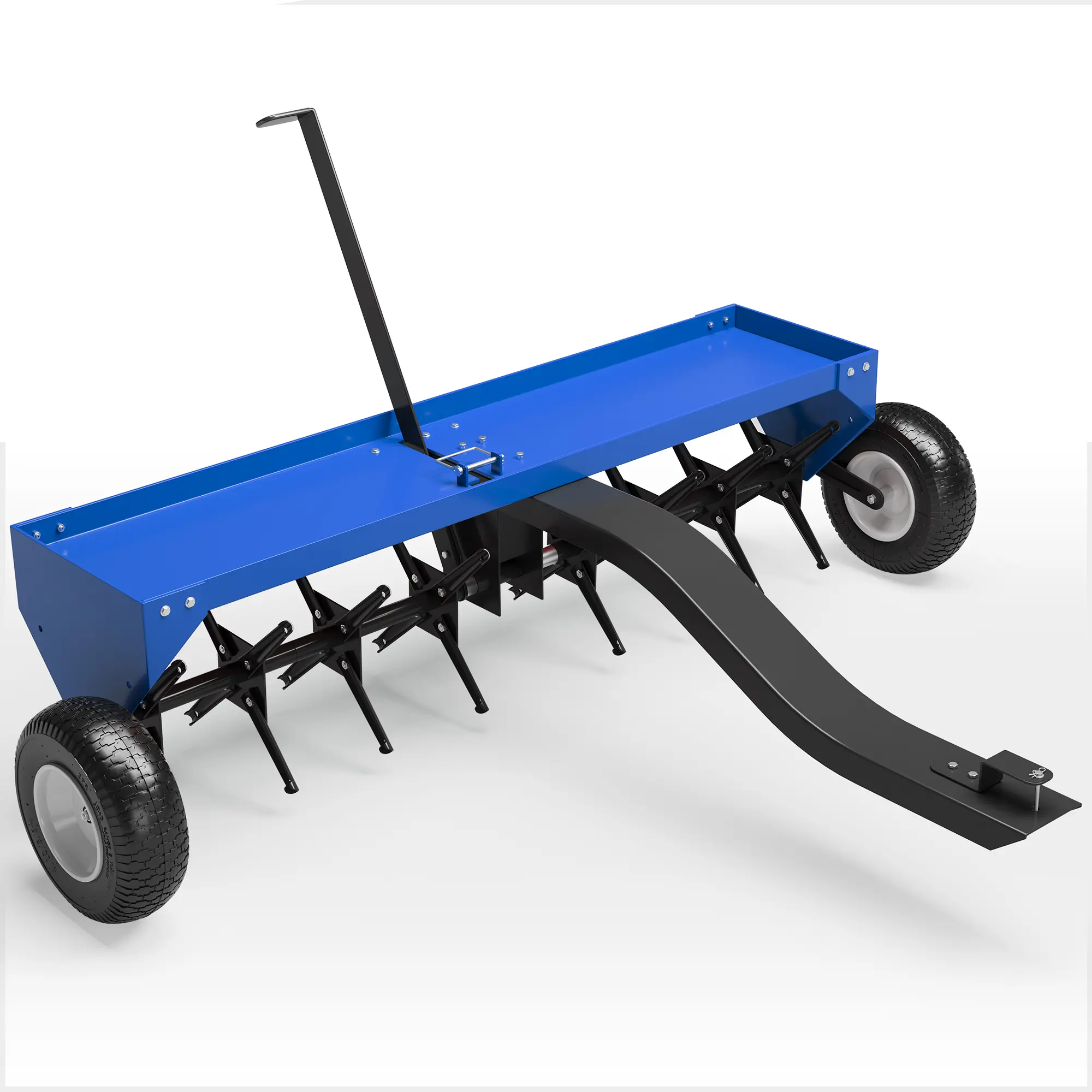 Garvee Heavy Duty Tow-Behind Plug Aerator – 48-Inch for Lawn Tractors, ATVs & ZTRs – 24 Steel Tines – 150 lbs Weight Tray – Global Hitch – Inflatable Wheels – Deep Soil Aeration – For Lawn, Garden, Farm